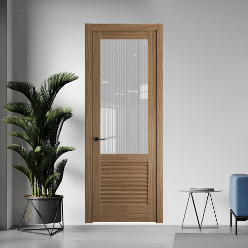 11.2.2 ND.O Дуб Мокко стекло Узор Страйп ProfilDoors Orange