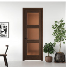 7.3.2 ND.O Орех Шоколад стекло Золотистая бронза матовое ProfilDoors Orange