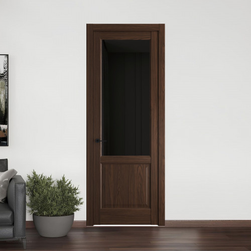 8.2.2 ND.O Орех Шоколад стекло Черное тонированное ProfilDoors Orange