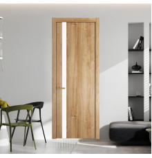 18 NE.O Дуб Карамель вставка Монохром белый кромка Золото ProfilDoors Orange