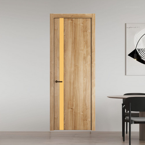18 NE.O Дуб Карамель вставка Монохром кремовый кромка Деорэ ProfilDoors Orange