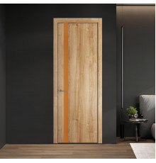 18 NE.O Дуб Карамель вставка Монохром медный кромка Шампань ProfilDoors Orange