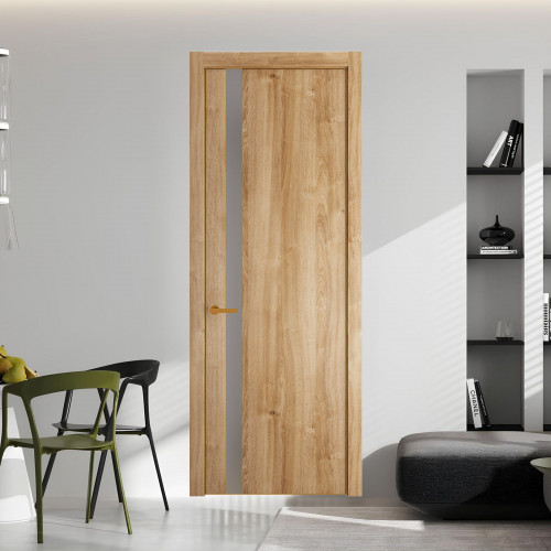 18 NE.O Дуб Карамель вставка Монохром серебро кромка Бронза ProfilDoors Orange