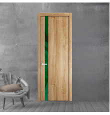 18 NE.O Дуб Карамель вставка Желтый лак кромка Черный муар ProfilDoors Orange