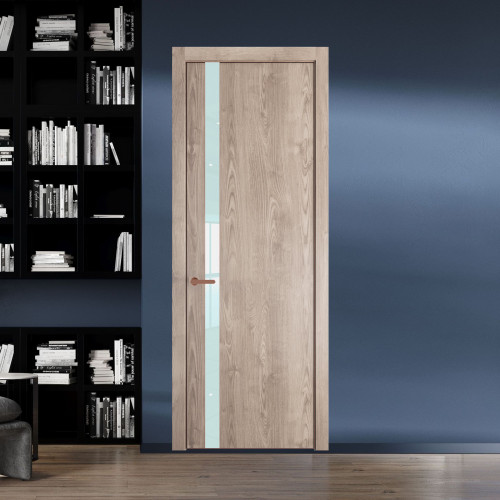 18 NE.O Дуб Сонома вставка Белый лак кромка Медь ProfilDoors Orange