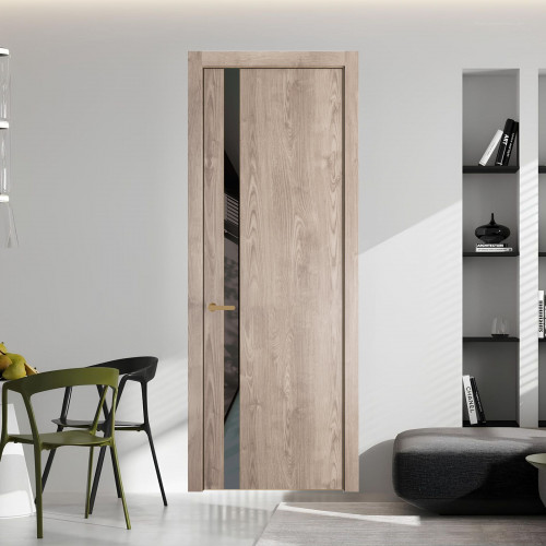 18 NE.O Дуб Сонома вставка Графит лак кромка Золото ProfilDoors Orange