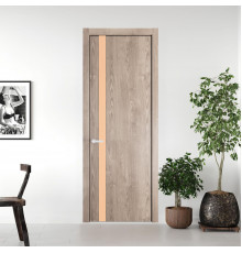 18 NE.O Дуб Сонома вставка Монохром бежевый кромка Черный муар ProfilDoors Orange