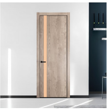 18 NE.O Дуб Сонома вставка Монохром бежевый кромка Черный ProfilDoors Orange