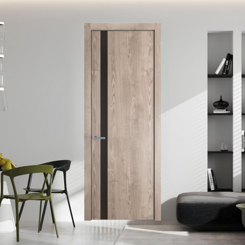 18 NE.O Дуб Сонома вставка Монохром графит кромка Серебро ProfilDoors Orange
