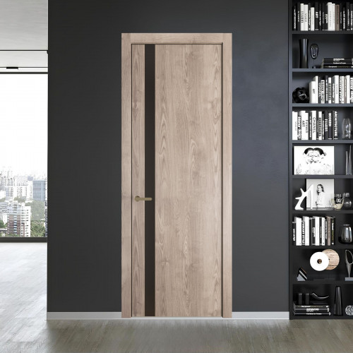 18 NE.O Дуб Сонома вставка Монохром графит кромка Шампань ProfilDoors Orange