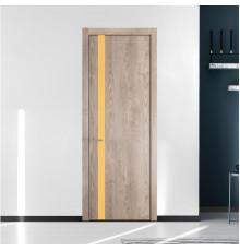 18 NE.O Дуб Сонома вставка Монохром кремовый кромка Никель ProfilDoors Orange