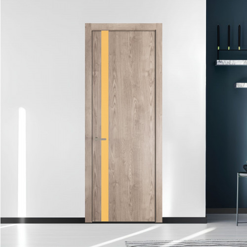 18 NE.O Дуб Сонома вставка Монохром кремовый кромка Никель ProfilDoors Orange