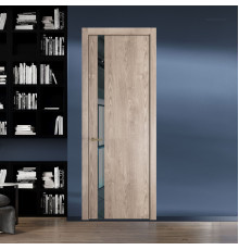 18 NE.O Дуб Сонома вставка Зеркало серое кромка Шампань ProfilDoors Orange