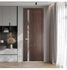 18 NE.O Дуб Тобакко вставка Холодный серый лак кромка Черный муар ProfilDoors Orange