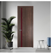 18 NE.O Дуб Тобакко вставка Монохром бордовый кромка Серебро ProfilDoors Orange