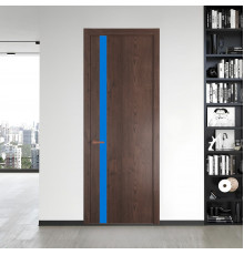 18 NE.O Дуб Тобакко вставка Монохром голубой кромка Медь ProfilDoors Orange