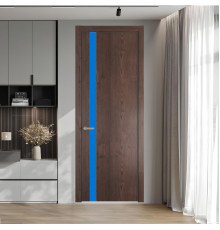 18 NE.O Дуб Тобакко вставка Монохром голубой кромка Никель ProfilDoors Orange