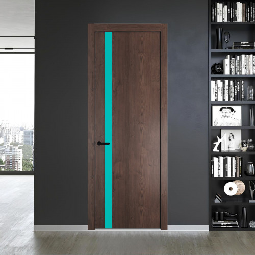 18 NE.O Дуб Тобакко вставка Монохром мята кромка Черный ProfilDoors Orange