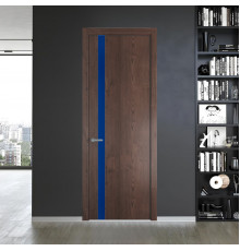 18 NE.O Дуб Тобакко вставка Монохром синий кромка Серебро ProfilDoors Orange