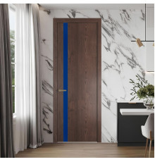 18 NE.O Дуб Тобакко вставка Монохром синий кромка Шампань ProfilDoors Orange