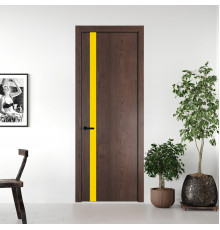 18 NE.O Дуб Тобакко вставка Монохром светло-желтый кромка Черный ProfilDoors Orange