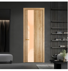 19 NE.O Дуб Карамель вставка Бежевый лак кромка Бронза ProfilDoors Orange