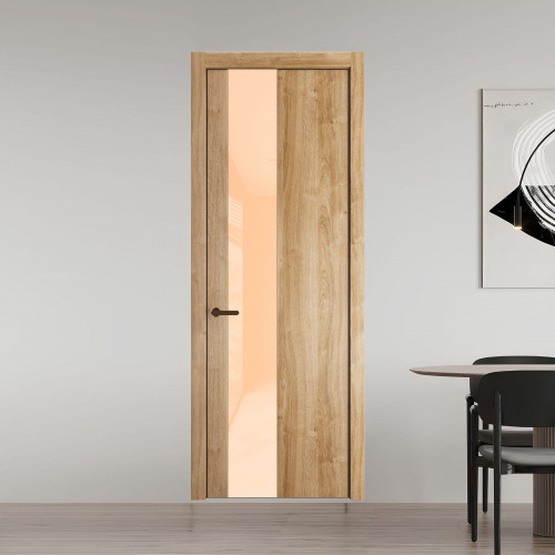 19 NE.O Дуб Карамель вставка Бежевый лак кромка Деорэ ProfilDoors Orange