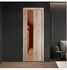 19 NE.O Дуб Сонома вставка Коричневая нуга лак кромка Золото ProfilDoors Orange