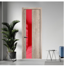 19 NE.O Дуб Сонома вставка Красный лак кромка Черный ProfilDoors Orange