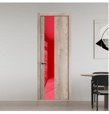 19 NE.O Дуб Сонома вставка Красный лак кромка Деорэ ProfilDoors Orange