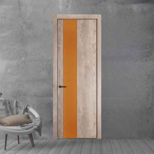 19 NE.O Дуб Сонома вставка Монохром медный кромка Деорэ ProfilDoors Orange