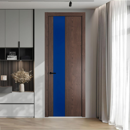19 NE.O Дуб Тобакко вставка Монохром синий кромка Черный ProfilDoors Orange