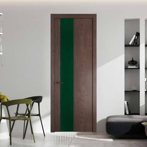 19 NE.O Дуб Тобакко вставка Монохром темно-зеленый кромка Деорэ ProfilDoors Orange