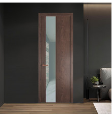 19 NE.O Дуб Тобакко вставка Теплый серый лак кромка Медь ProfilDoors Orange