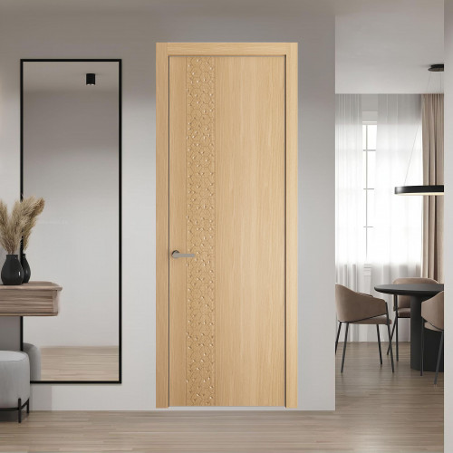59 NE.O Дуб Натуральный вставка Глухая кромка Никель ProfilDoors Orange
