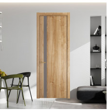 18 NE.O Дуб Карамель вставка Монохром холодный серый кромка Золото ProfilDoors Orange