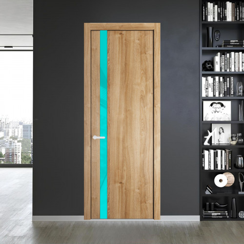 18 NE.O Дуб Карамель вставка Мята лак кромка Черный муар ProfilDoors Orange