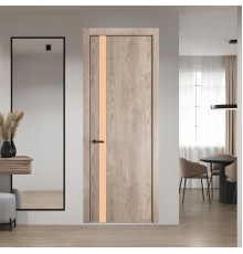 18 NE.O Дуб Сонома вставка Монохром бежевый кромка Деорэ ProfilDoors Orange