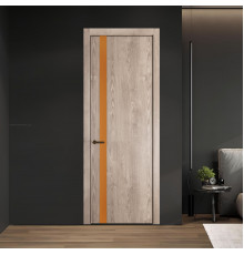 18 NE.O Дуб Сонома вставка Монохром медный кромка Деорэ ProfilDoors Orange