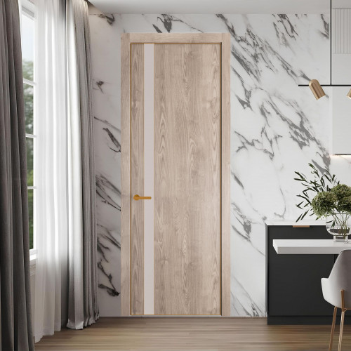 18 NE.O Дуб Сонома вставка Монохром светло-серый кромка Бронза ProfilDoors Orange