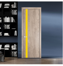 18 NE.O Дуб Сонома вставка Монохром светло-желтый кромка Вайт ProfilDoors Orange