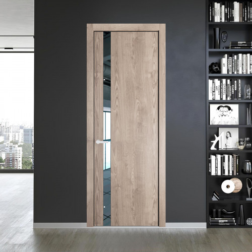 18 NE.O Дуб Сонома вставка Зеркало кромка Черный муар ProfilDoors Orange