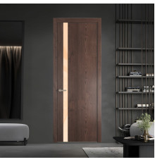 18 NE.O Дуб Тобакко вставка Бежевый лак кромка Никель ProfilDoors Orange