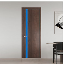 18 NE.O Дуб Тобакко вставка Монохром голубой кромка Вайт ProfilDoors Orange