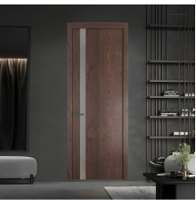 18 NE.O Дуб Тобакко вставка Монохром серебро кромка Серая ночь ProfilDoors Orange