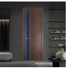18 NE.O Дуб Тобакко вставка Монохром синий кромка Золото ProfilDoors Orange