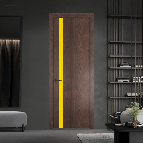 18 NE.O Дуб Тобакко вставка Монохром светло-желтый кромка Деорэ ProfilDoors Orange