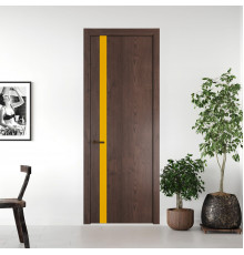 18 NE.O Дуб Тобакко вставка Монохром желтый кромка Деорэ ProfilDoors Orange