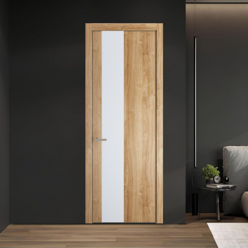19 NE.O Дуб Карамель вставка Аляска кромка Никель ProfilDoors Orange