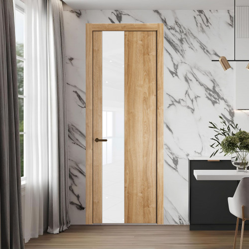 19 NE.O Дуб Карамель вставка Классик лак кромка Деорэ ProfilDoors Orange